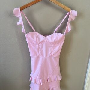 Lucy in the Sky pink mini dress